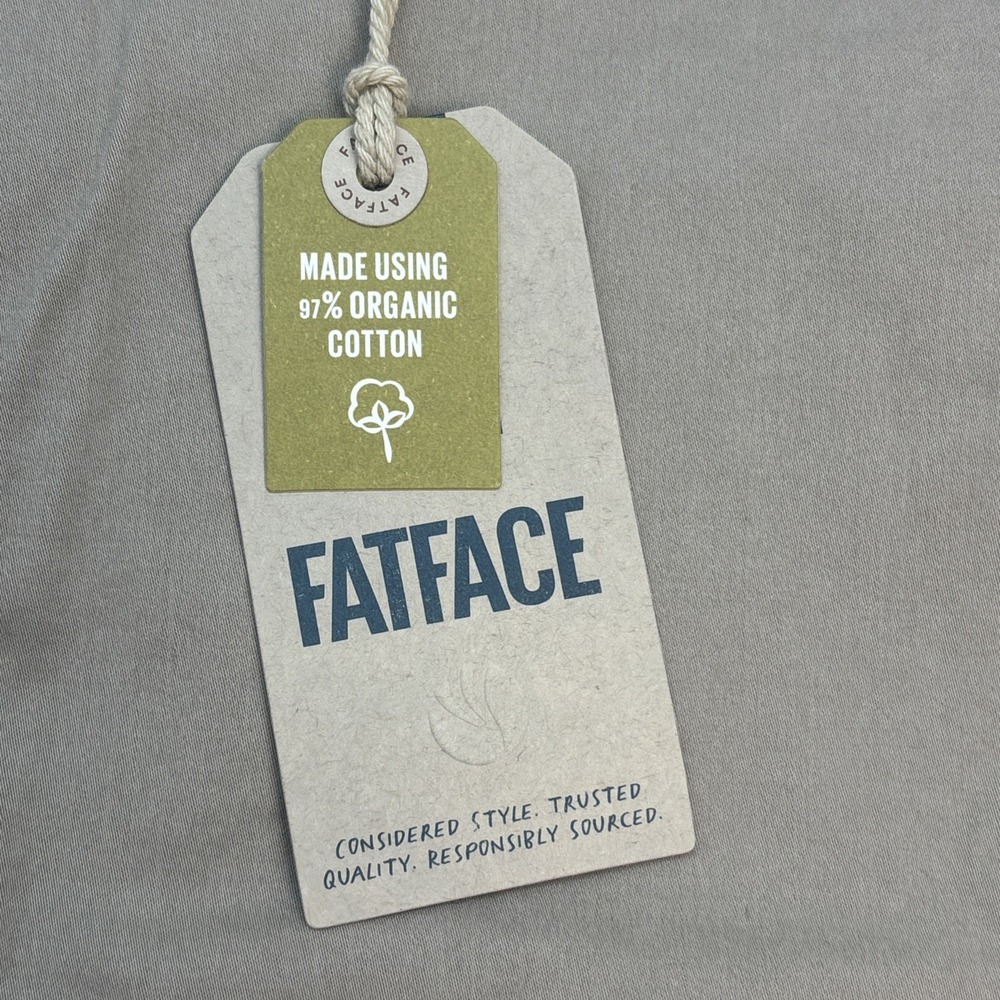 Fat Face Men's Size 40 Mawes Chino Shorts Flat Front Stone Cotton Stretch NEW - Picture 2 of 14